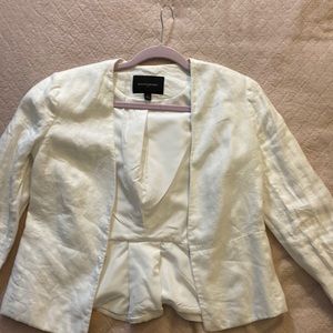 White Banana Republic jacket linen